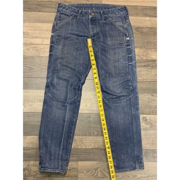 G-Star RAW Men's US 30(31)x30(29) Blue Deconstructed 3D Low Tapered Jeans - Picture 7 of 10